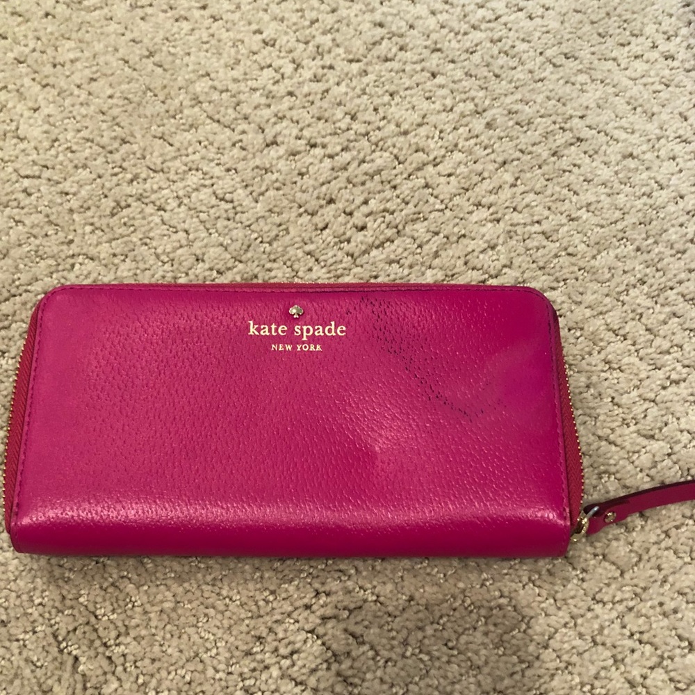 Kate Spade Wellesley Neda Leather Zip Wallet